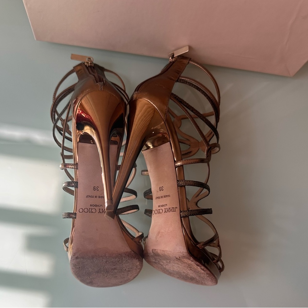🎉HPx2🎉 Jimmy Choo High Heel Caged Sandals - Picture 7 of 9